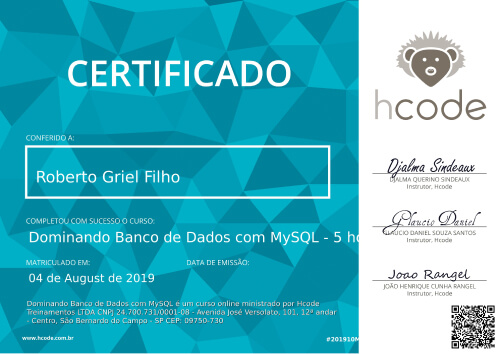 Curso Dominando Banco de Dados MySQL