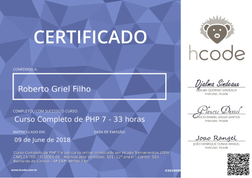 Curso Completo de PHP7